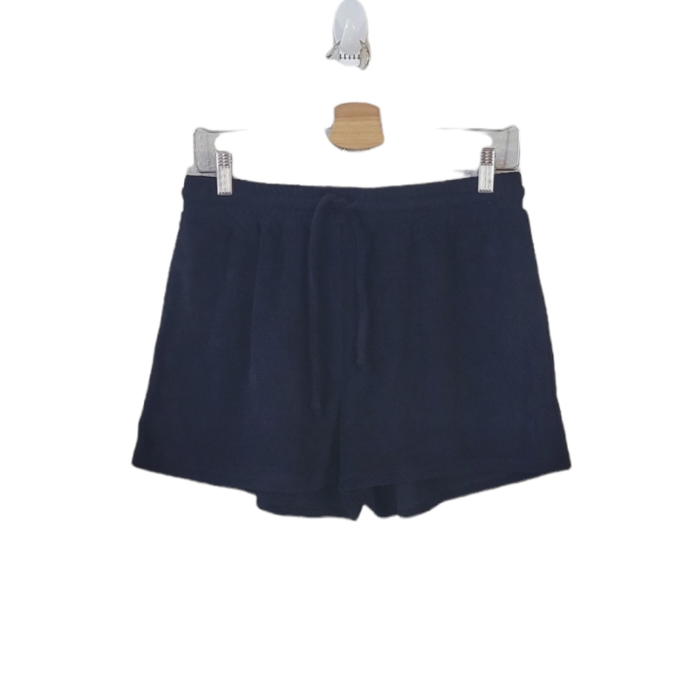 SHACI The Label Black Terry Elastic Drawstring Shorts Size 2X